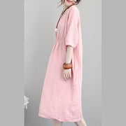 mode rosa natur leinen kleid plus größe kleidung tunika kaftane 2018 armband kaftane
