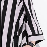 fashion striped cotton caftans Loose fitting tie waist cotton maxi dress fine v neck cotton caftans