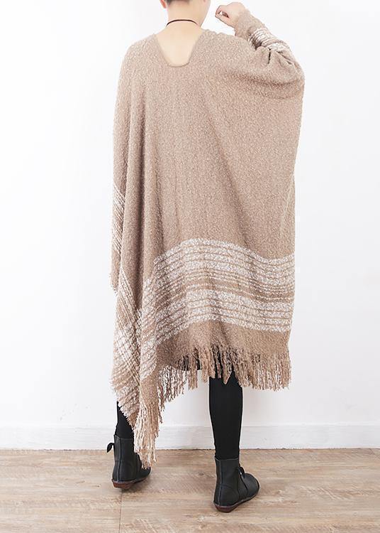 fashion women oversize tassel scarf knitting small fresh cloak sacarfes - SooLinen