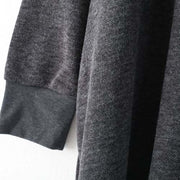 grauer pullover kleider übergroßer pullover vintage hochgeschlossener pullover strickkleid patchwork