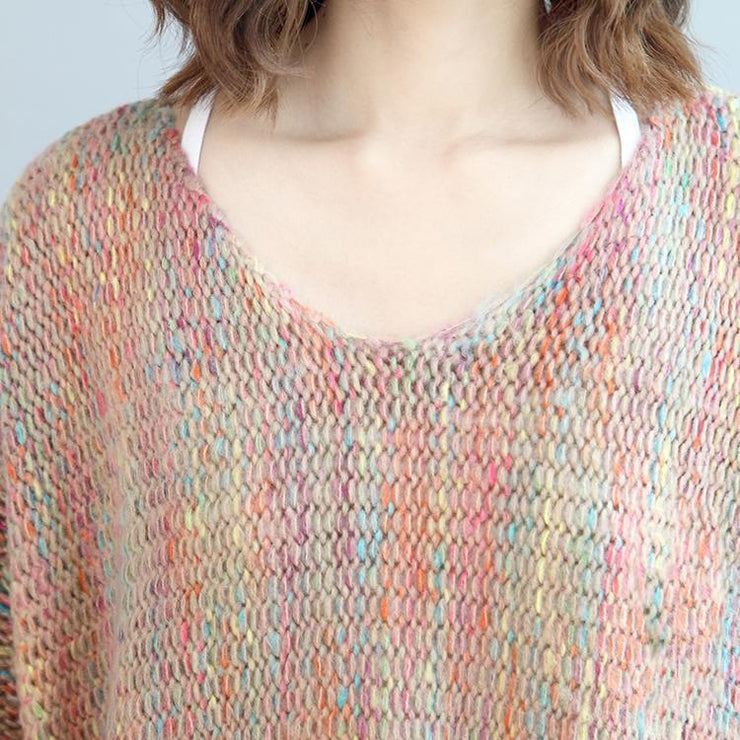 Hellrosa Multi Lässige Pullover Kleider Plus Size Woolen Warm 2021 Strickkleider