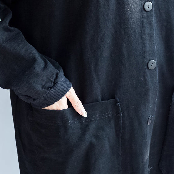neue Oversize-Patchwork-Gründrucke Baumwoll-Outwear-Taschen 2021 Herbst-Freizeitmäntel