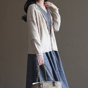 nude vintage cotton sweater coats loose casual long sleeve cardigans outwear
