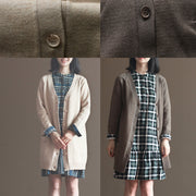 nude vintage rabbit wool blended sweater coats plus size casual long sleeve knit cardigans