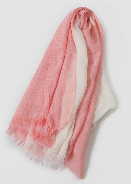 pink sunscreen cotton blended scarf double color fall scarves - SooLinen