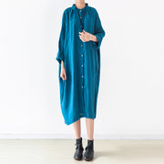 Plus Size Linen Dresses 2021 Trend Blue Oversize Shirts Caftans Fall Outfits