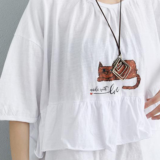 stilvolles Sommer-T-Shirt plus Größenkleidung Loses Frauen-Einreiher-Polokragen-Beige-Hemd