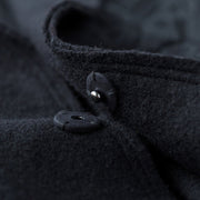 fine black woolen outwear plus size long sleeve Jackets & Coats embroidery women coats