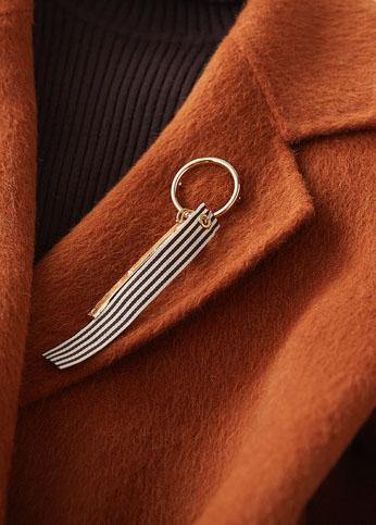 fine brown Woolen Coats plus size clothing maxi side open Notched coat - SooLinen