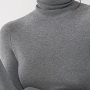 vintage gray winter sweater Loose fitting high neck vintage  knitted sweaters