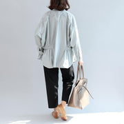 warm fall outfits gray embroidery cotton tops loose casual shirts