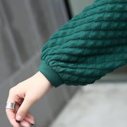warmer grüner Pullover Kleider lässiger Pullover mit O-Ausschnitt, feiner Langarm-Pullover