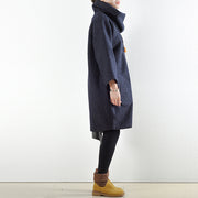 winter coats 2024 navy woolen coats plus size cute jacket women winter hoodie coat