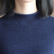 winter dunkelblau kurze pullover kleider aus baumwollgemisch plus größe lässiges strickkleid