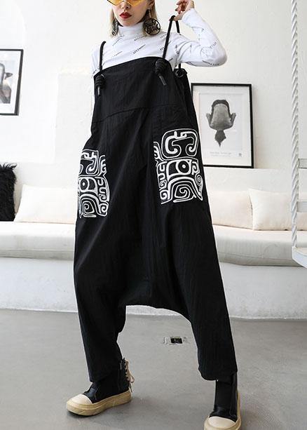 women 2019 new high waist carpenter pants casual loose harem pants - SooLinen