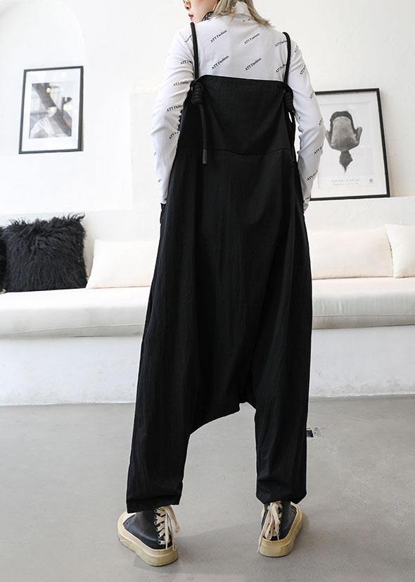 women 2019 new high waist carpenter pants casual loose harem pants - SooLinen