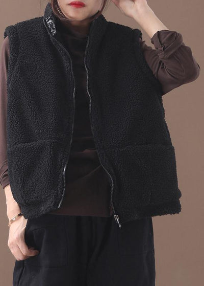 women oversized down jacket winter coats black sleeveless for women coat - SooLinen
