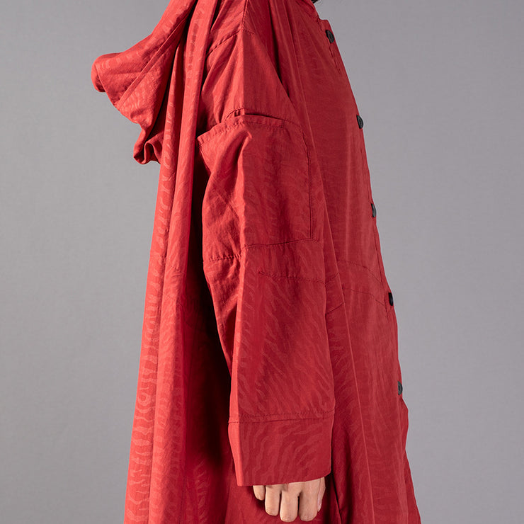 women red Winter coat plus size clothing hooded fashion Coats Elegant baggy Coats