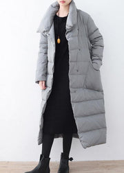 women silver down jacket woman casual v neck winter jacket thick warm fine overcoat - SooLinen